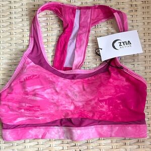 Zyia Active Women's Pink Tie-Dye Sports Bra